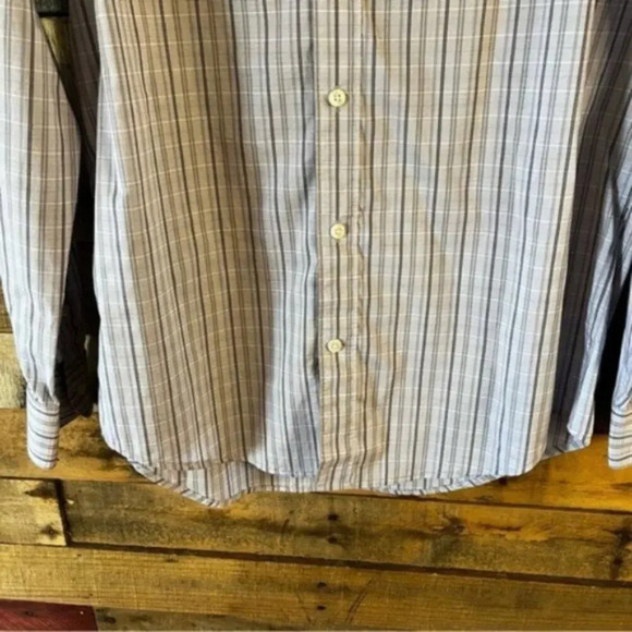 Perry Ellis Lavender Plaid Button Down Size Medium - Picture 4 of 10